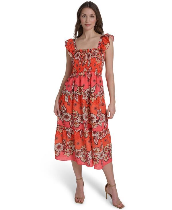 ヴィンスカムート レディース トップス ワンピース プチ ミディ ノースリーブ Vince Camuto Petite Square Neck Sleeveless Midi Dress Pmu