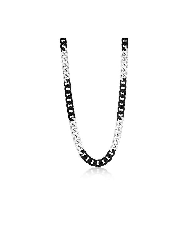 メタロ レディース アクセサリー ネックレス・チョーカー・ペンダントトップ Tシャツ レース Metallo Stainlessteel 10mm TwoTone Cuban Chainecklace