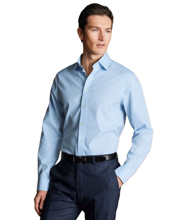 チャールズティリット メンズ トップス シャツ Charles Tyrwhitt MenslimFit Poplin Shirt Blue ブルー