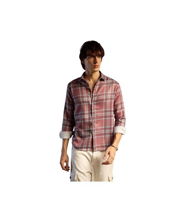 キャンパスストラ メンズ トップス シャツ Campusutra Mens Tartan Plaid Shirt Brown ブラウン