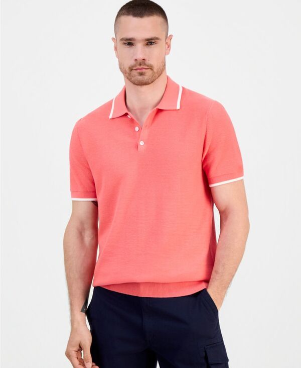 クラブルーム メンズ トップス ポロシャツ Club Roomens Tipped Polo Shirt Grapefruit