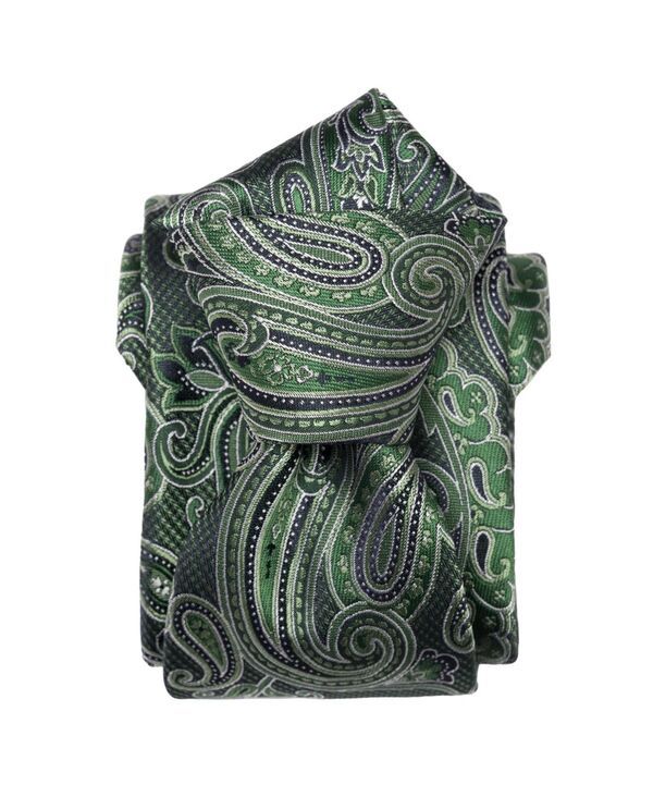 エリザベッタ メンズ アクセサリー ネクタイ トール シルク Elizabetta Big Tall Pavia Silk Jacquard Tie for Men Emerald green グリー