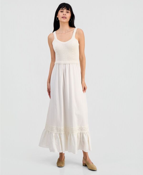 アンドノウディス レディース トップス ワンピース マキシ And Now This Womens Crochetop Maxi Dress Palomino