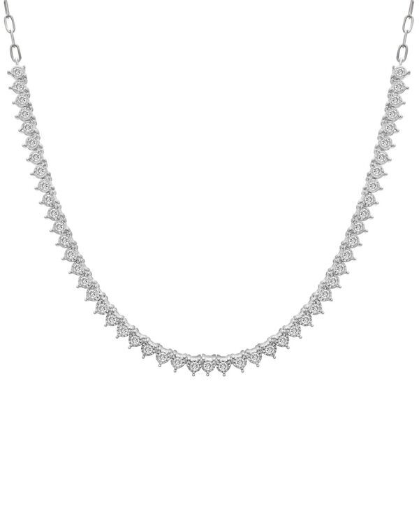 ラップド レディース アクセサリー ネックレス・チョーカー・ペンダントトップ レース Wrappediamond 16 Collar Necklace 1 ctw Sterling Silver シル