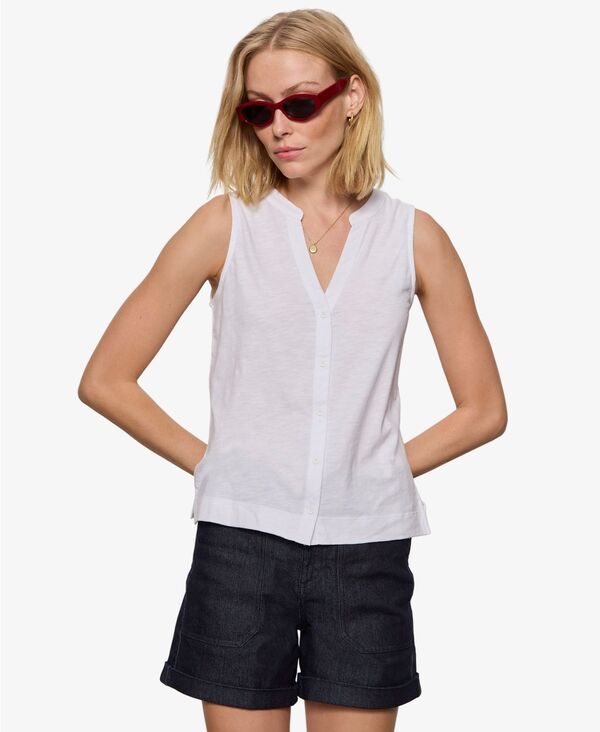 サンクチュアリー レディース トップス タンクトップ Vネック Sanctuary Womens VNeck Tank Top White ホワイト