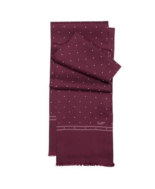 エリザベッタ メンズ アクセサリー マフラー・ストール・スカーフ シルク Elizabetta Mensavona Slim Silk Scarfor Men Burgundy バーガンディ