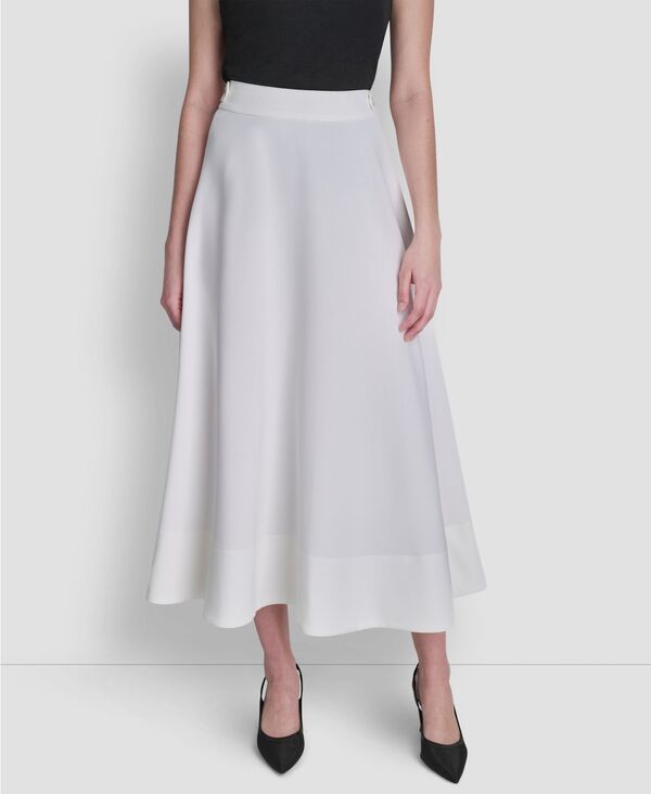 ダナ キャラン ニューヨーク レディース ボトムスカート マキシ DKNY Womens Textu red Maxi Skirt Ivory アイボリー