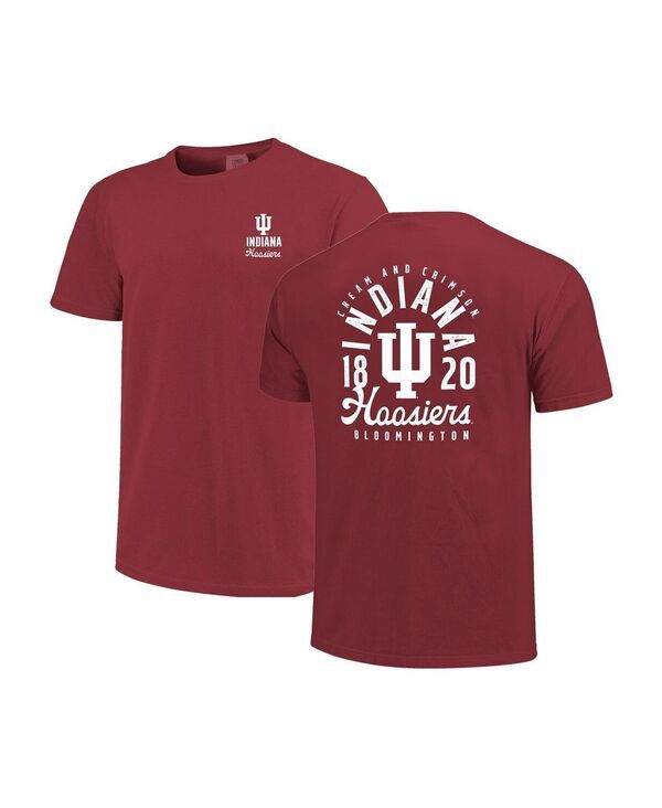 イメージワン メンズ トップス Tシャツ オーバーレイ Image One Mens Crimson Indiana Hoosiers Comfort Colors Mascot Overlay TS