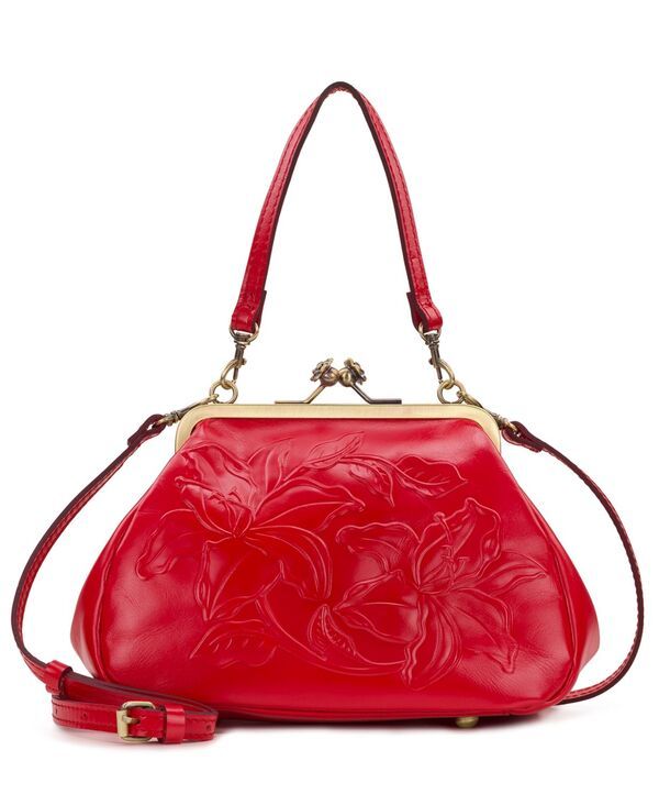 パトリシアナシュ レディース バッグ フラワー柄 レザー フラワー Patricia Nash Tabby Small Floral Tooled Leather Frame Shoulder Bag