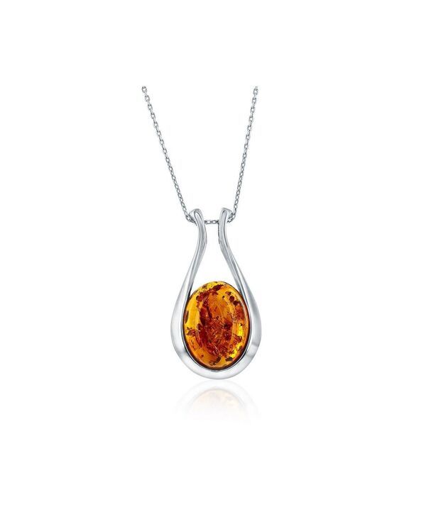 カリビアントレジャーズ レディース アクセサリー ネックレス・チョーカー・ペンダントトップ Caribbean Treasuresterling Oval Amber PearShaped Penda