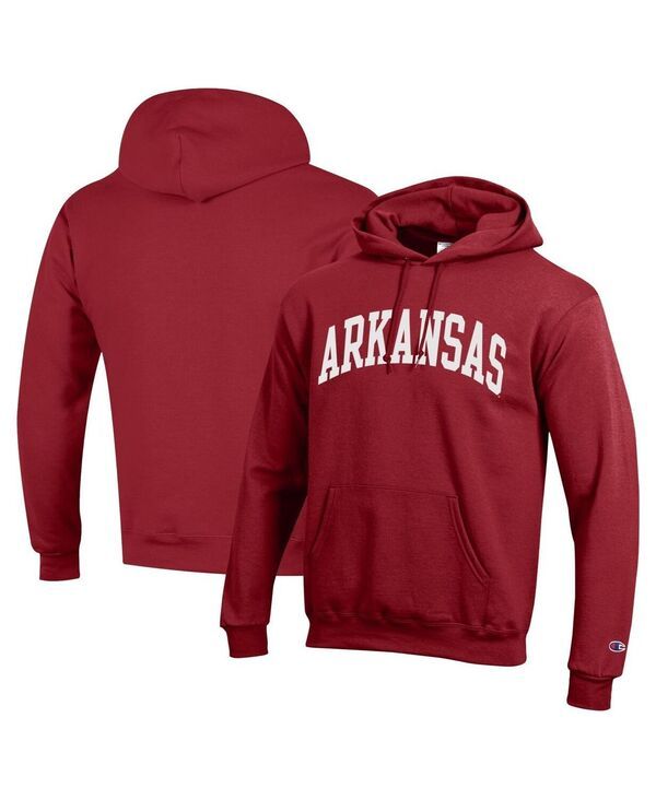 チャンピオン メンズ アウター パーカー・スウェット フリース Champion Mens Cardinal Arkansas Razorbacks Basic Arch Fleece Pullove