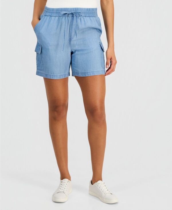 スタイルアンドコー レディース ボトムス ハーフパンツ・ショーツ プチ ショートパンツ デニム Style Co Petite PullOn Denim Shorts Anna Wash デニム