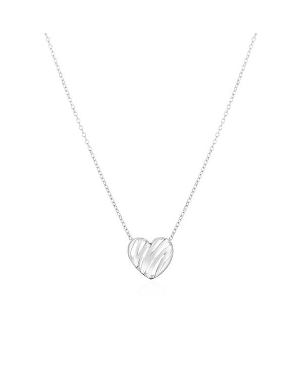 ザ・ラブリー レディース アクセサリー ネックレス・チョーカー・ペンダントトップ レース The Lovery Scribble Heart Necklace White gold ホワイト