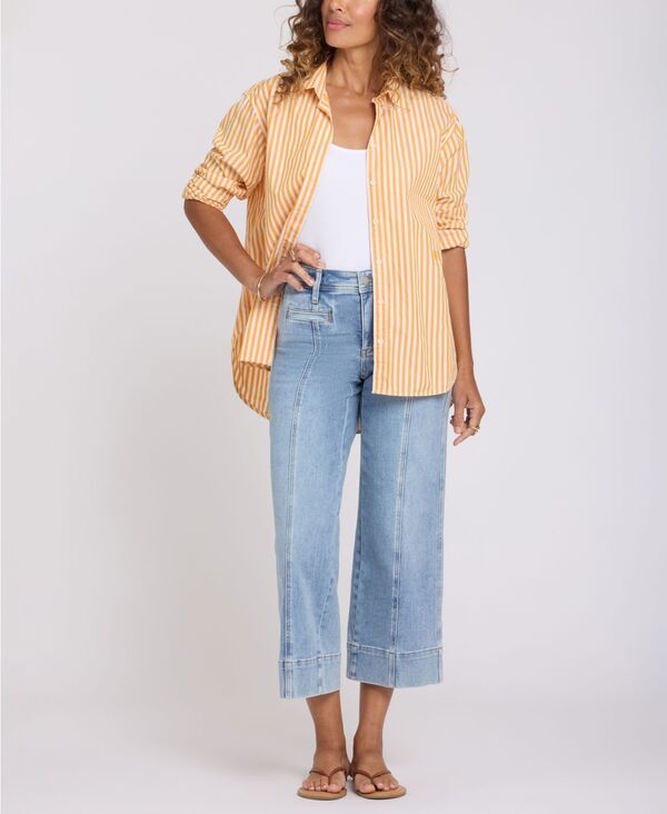 エヌワイディージェイ レディース ボトムス デニムパンツ プチ アンクル ジーンズ NYDJ Petiteresa WideLeg Ankle Jeans with Liftuck Technolog