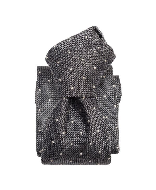 エリザベッタ メンズ アクセサリー ネクタイ シルク Elizabetta Mattei Silk Grenadine Tie for Men Grey グレー