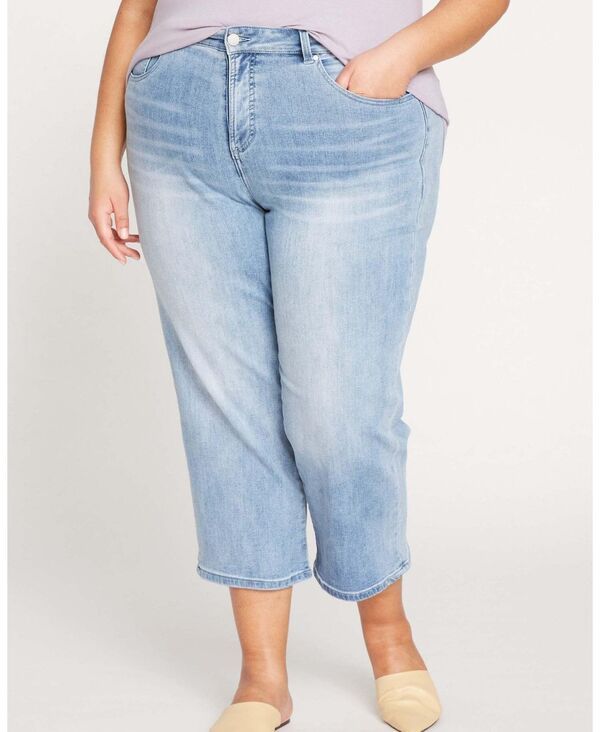 ユニバーサル スタンダード レディース ボトムス デニムパンツ ジーンズ Universal Standard Womens Bae Boyfriend Crop Jeans Light blue ブ