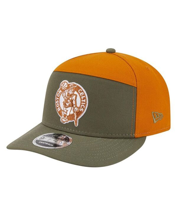 ニューエラ メンズ アクセサリー 帽子 New Era Mens OliveBurnt Orange Boston Celtics TwoTone Color Pack Split Panel 9FI