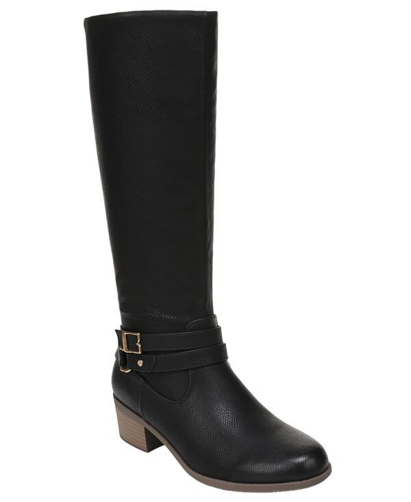 ドクター・ショール レディース シューズ ブーツ・レインブーツ トール Dr Scholls Womens Ivy Zip Tall Boots Regular Wide Calf Black Fau
