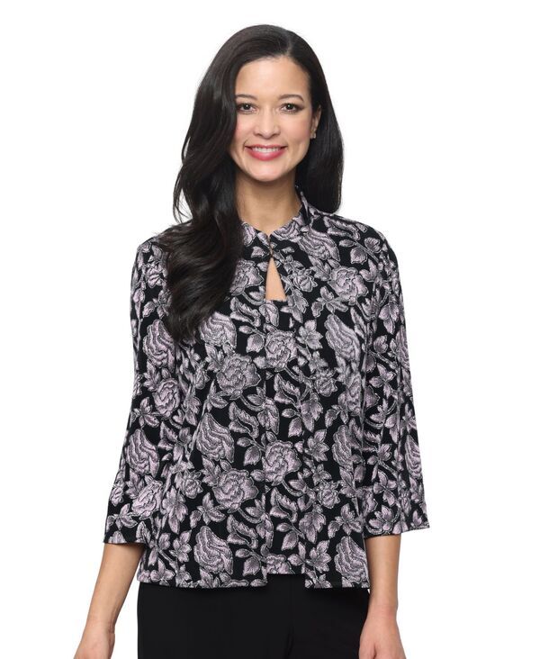 アレックスイブニングス レディース アウター ジャケット・ブルゾン プチ ノースリーブ Alex Evenings Petite 34LengthSleeve Jacket and Sleeveles