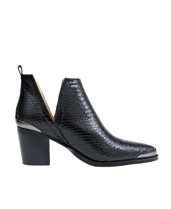 ベルアンドブルーム レディース シューズ ブーツ・レインブーツ アンクル Belle Bloom Austin Croc Embossed Ankle Boot Black ブラック