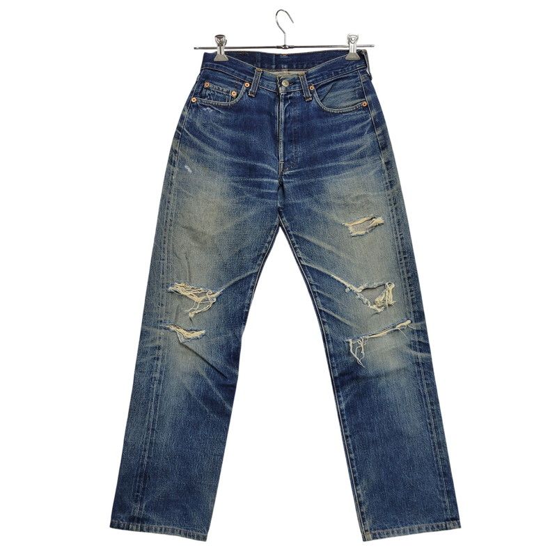 【中古品】 Levi's リーバイス DAMAGE DENIM PANTS ダメージデニムパンツ 刻印555 USA製 ジーンズ 【157-260617-as-06-izu】
