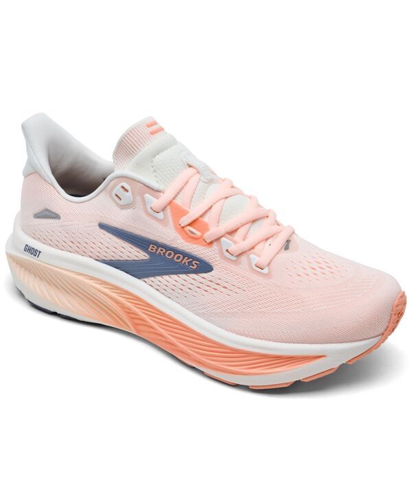 ブルックス レディース シューズ スニーカー Brooks Womens Ghost 18 Running Sneakers from Finish Line White Peach Gray ホワイ