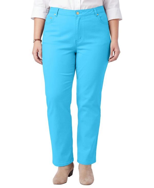 ウーマン ウィズイン レディース ボトムス デニムパンツ ストレート ジーンズ Woman Within Womens Within Straight Leg Stretch Denim Five P