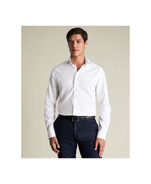 チャールズティリット メンズ トップス シャツ Charles Tyrwhitt MenslimFit Spread Collar Dresshirt White ホワイト