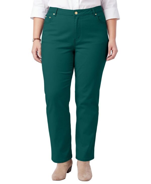 ウーマン ウィズイン レディース ボトムス デニムパンツ ストレート ジーンズ Woman Within Womens Within Straight Leg Stretch Denim Five P