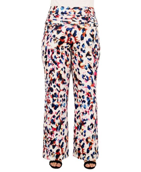24 セブンコンフォート レディース ボトムス カジュアルパンツ プラスサイズ プリント 24seven Comfort Apparel Plusizessential Curvy Cheetah P