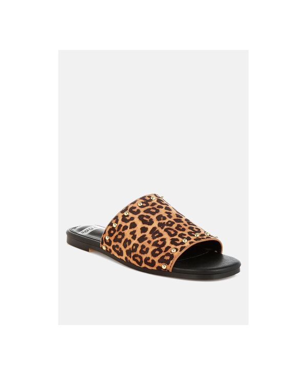 ラグアンドコー レディース シューズ スリッポン・ローファー プリント Rag Co Rag and Co Womens Hilsa Leopard Print SlipOn Flats Brown