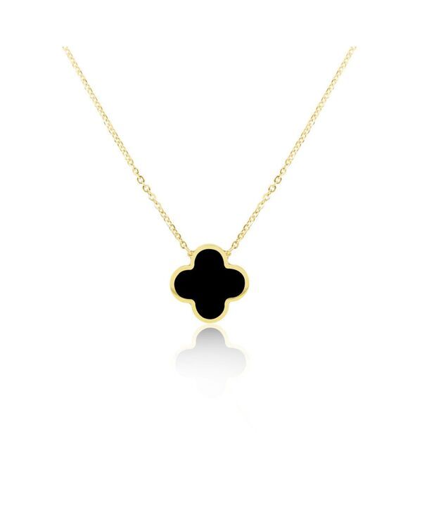 ザ・ラブリー レディース アクセサリー ネックレス・チョーカー・ペンダントトップ レース The Lovery Extra Large Onyx Single Clover Necklace 14K