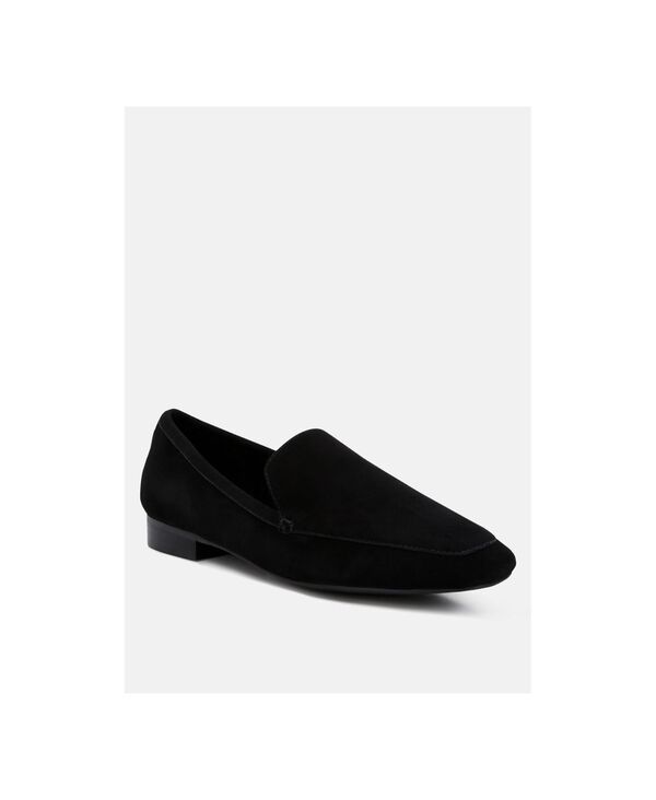 ラグアンドコー レディース シューズ スリッポン・ローファー スエード Rag Co JULIA Womens Black Suede Semi Casualoafers Black ブラック