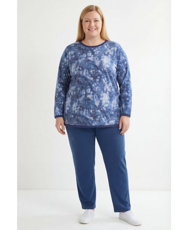 ウーマン ウィズイン レディース アウター パーカー・スウェット プラスサイズ シャツ フリース Woman Within Plusize Fleece Sweatshirt Set Evening