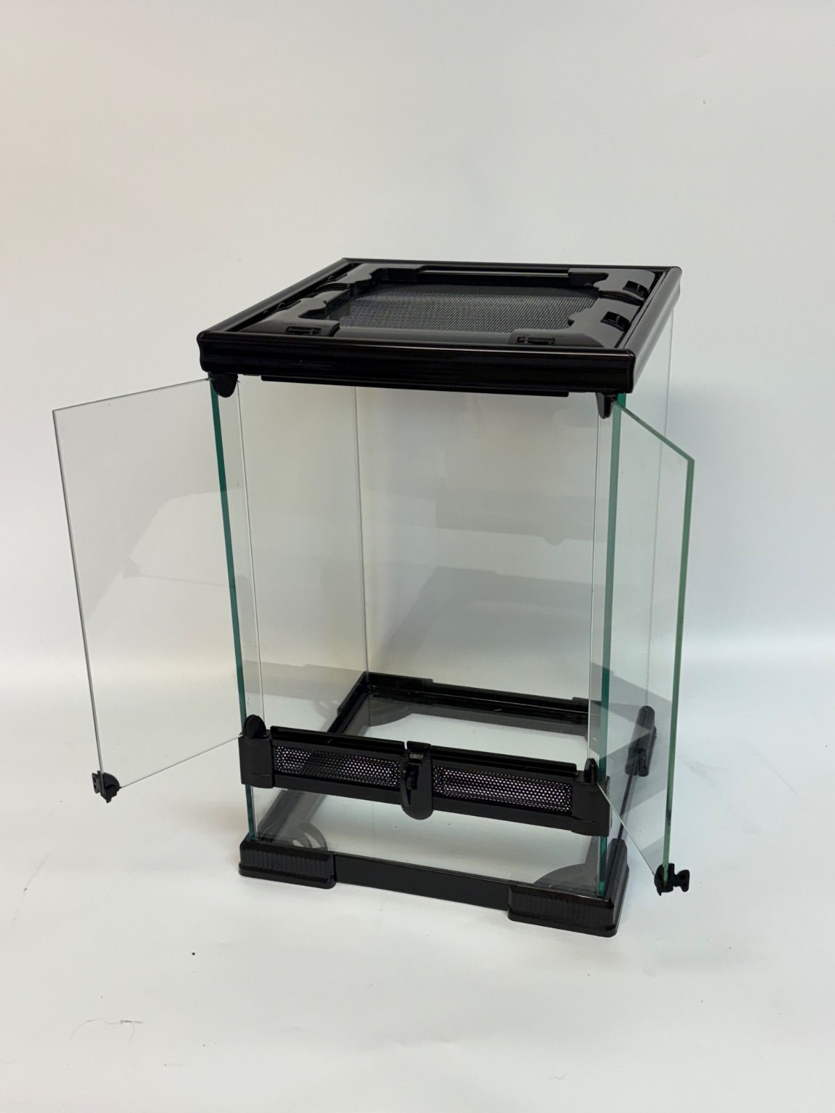 DMB爬虫類ケージ50x30x35cm ガラス飼育ケージ観音開きガラス組立不要 DMB爬虫類ケージ3045 ガラス飼育ケージ 観音開きガラスボックス