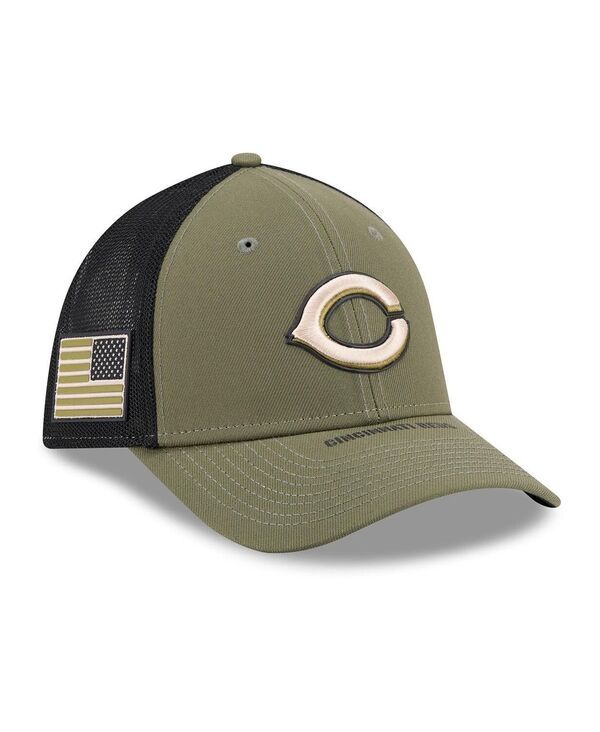 ニューエラ メンズ アクセサリー 帽子 New Era Mens Olive Cincinnati Reds 2026 Armed Forces Day 39THIRTY MCrown Flex Ha