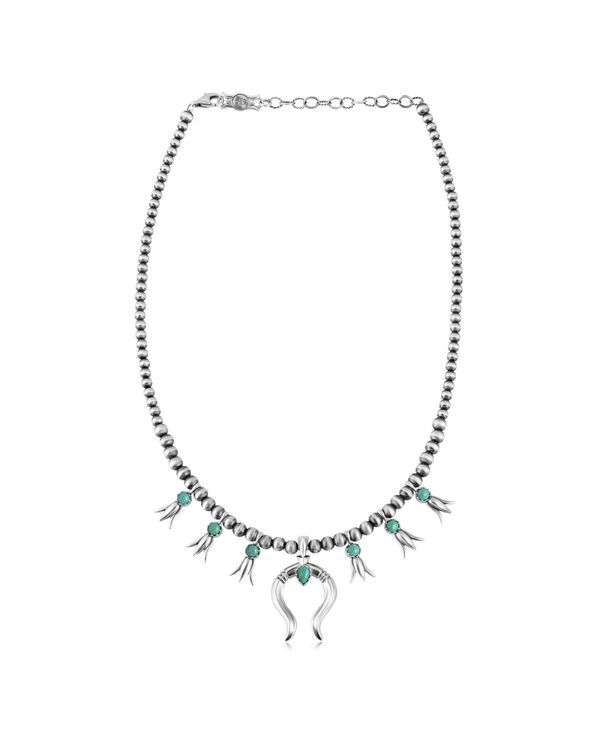 アメリカンウエストジュエリー レディース アクセサリー ネックレス・チョーカー・ペンダントトップ レース American West Jewelry Sterling Beaded Squash Bl