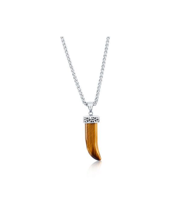 メタロ レディース アクセサリー ネックレス・チョーカー・ペンダントトップ Tシャツ レース Metallo Stainlessteel Hornecklace Tiger eye アニマル 12,030円
