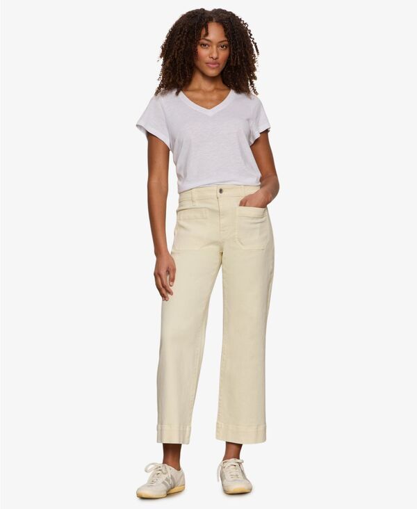 サンクチュアリー レディース ボトムス デニムパンツ クロップド ジーンズ Sanctuary Womens The Marine MidRise Cropped WideLeg Jeans Wash