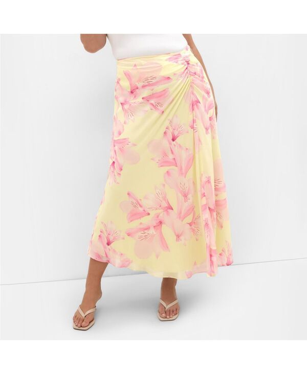 シティーシック レディース ボトムスカート プリント マキシ CITY CHIC Womensoiree Print Maxi Skirt Soiree lily