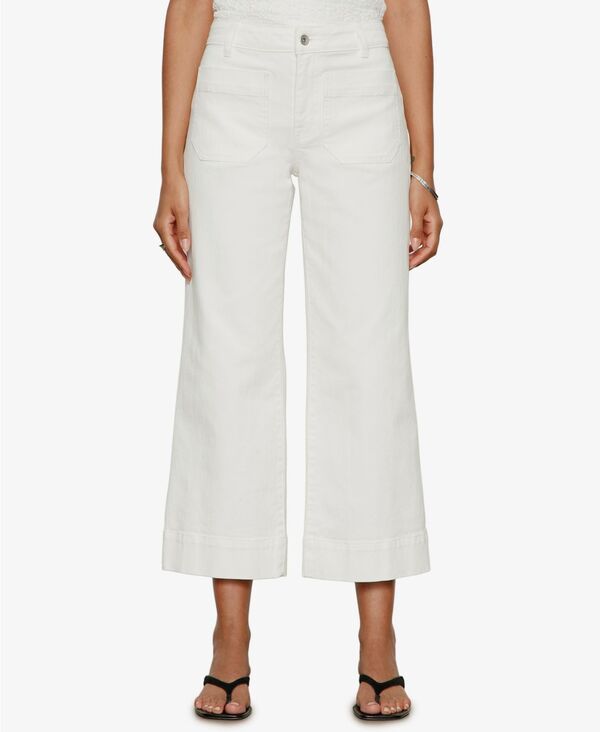 サンクチュアリー レディース ボトムス デニムパンツ クロップド ジーンズ Sanctuary Womens The Marine MidRise Cropped WideLeg Jeans Blea