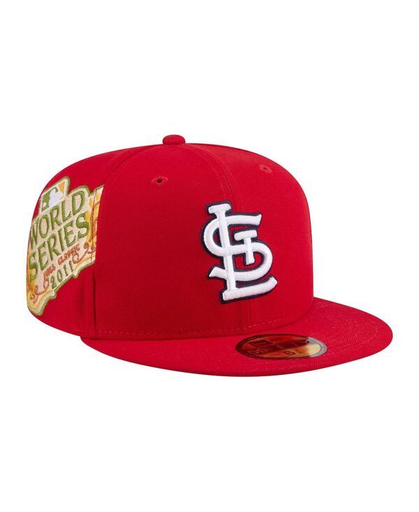 ニューエラ メンズ アクセサリー 帽子 New Era Mens Red St Louis Cardinals Hidden Hit 59FIFTY Fitted Hat Red レッド