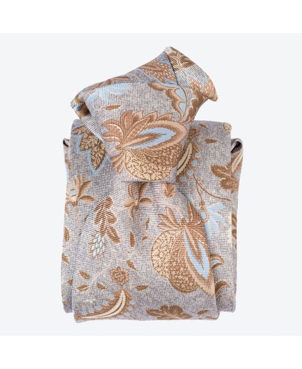 エリザベッタ メンズ アクセサリー ネクタイ プリント シルク Elizabetta Mens Medici Printed Silk Tie for Men Dusty blue ブルー