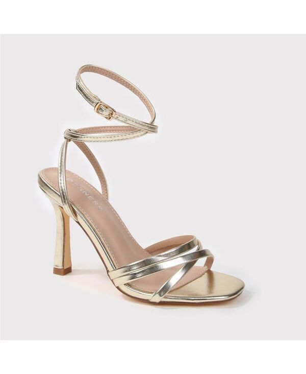 バーネス レディース シューズ サンダル ヒール BERNESS Womens Emmy Strappy Stiletto Heel Sandal Gold ゴールド