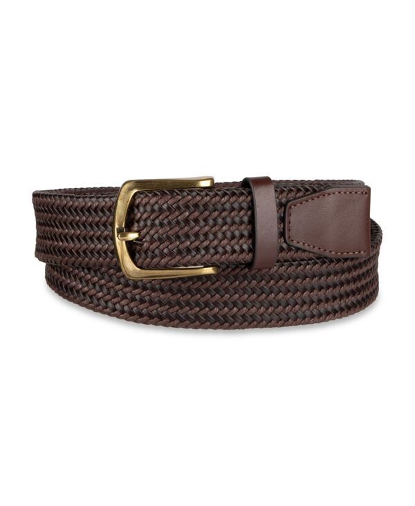 コールハーン メンズ アクセサリー ベルト レザー Cole Haan Mens Fully Adjustableather Braided Belt Brown ブラウン