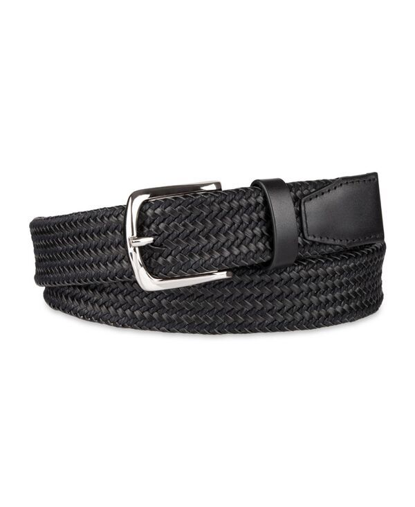 コールハーン メンズ アクセサリー ベルト レザー Cole Haan Mens Fully Adjustableather Braided Belt Black ブラック