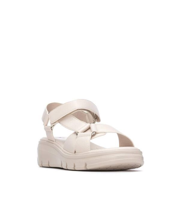 キシタイ レディース シューズ サンダル XTI Womens Comfort Wedge Strappy Sandals Ice