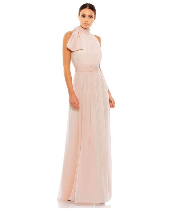 マックダガル レディース トップス ワンピース シフォン A ライン プチ ホルター Mac Duggal Womens Petite A Line Chiffon Halter Neck Eveni