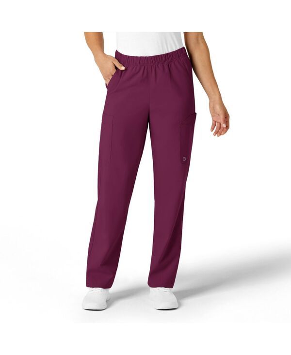 ウィンク レディース ボトムス カジュアルパンツ プチ Wink Petite W123 Unisex MultiCargo Scrub Pant Wine ワイン