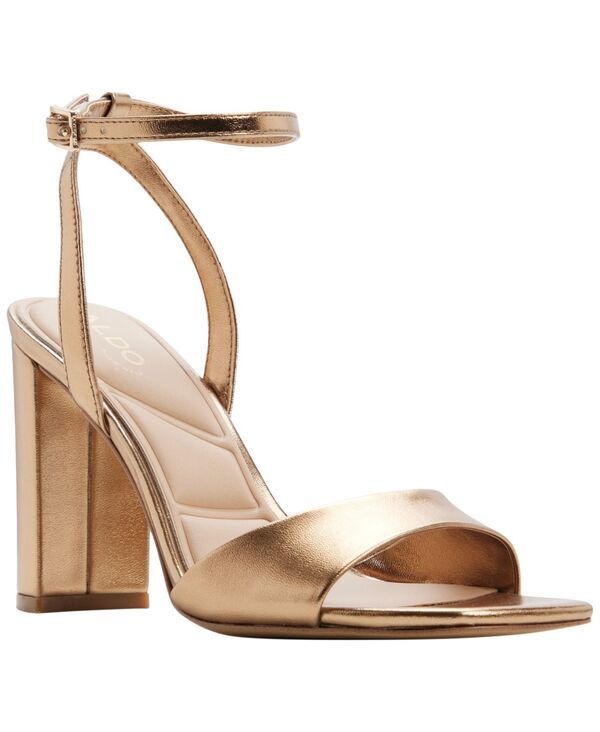 アルド レディース シューズ サンダル ヒール ALDO Womenserenya Block Heel Dressandals Gold Metallic ゴールド